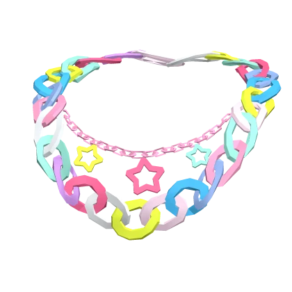 Decora Colorful Chain Necklace w Stars