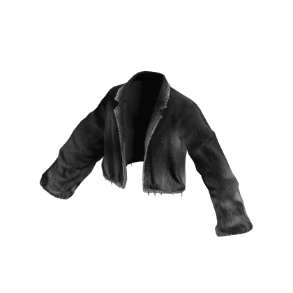 MARCHÉE - Black Spine Distressed Denim Blazer