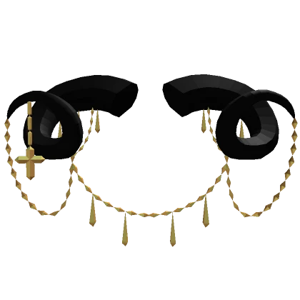 Black/Gold Jewelled Over-the-Top Horns