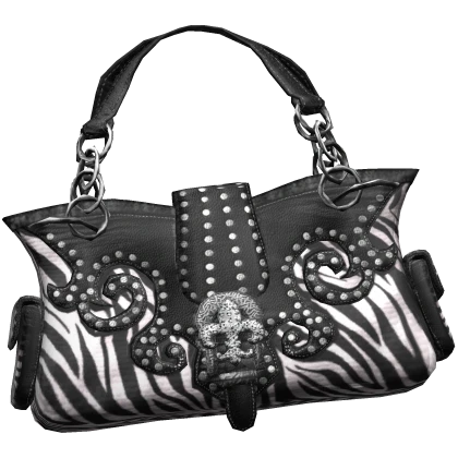 Mc-bling Zebra Print Cross Bag 2000s Rhinestone