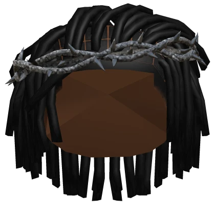 Black Messy Kendrick Dreads w/ Thorn Crown