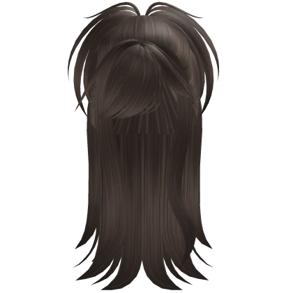 ୨cute Messy punk half up hair in brown୧