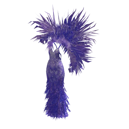 ʚ♡ɞ Purple Met Gala Couture Feather Dress