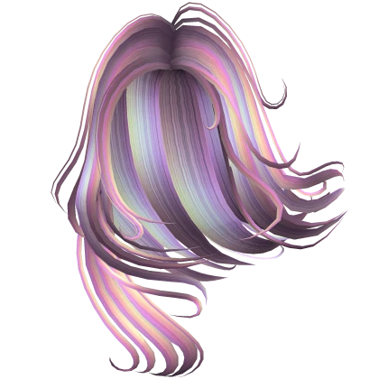 Purple Iridescent Wind Swept Flowing Anime Hair
