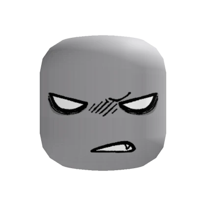 Upset Angry Rage Scene Face (Recolorable)