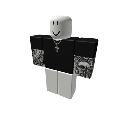 Black emo camisa
