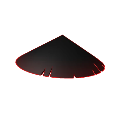 Red Void Samurai Hat - Cartoony Outline