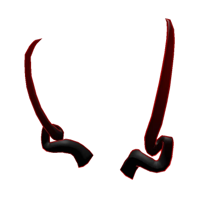 Red Void Antler Horns - Cartoony Outline