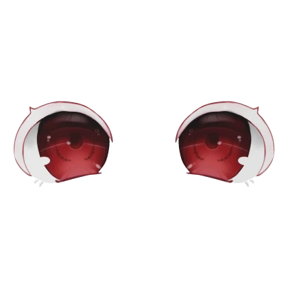 ୨୧: kawaii chibi doll anime eyes in red and white 