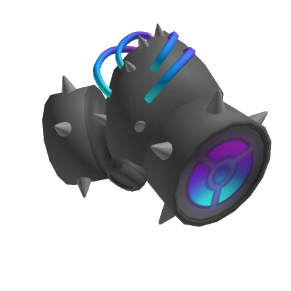 Rave Gas Mask - Stylized Blue and Purple Neon