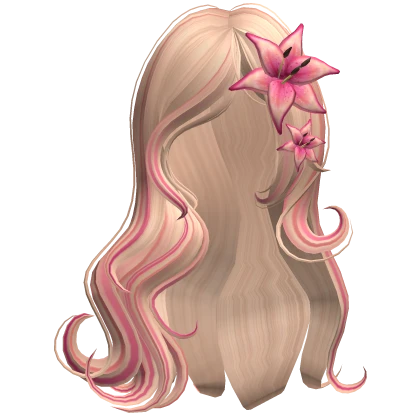 ♡ flower princess in blonde with pink flower