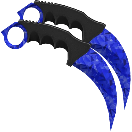 Dual Karambits - Blue Sparkle Time
