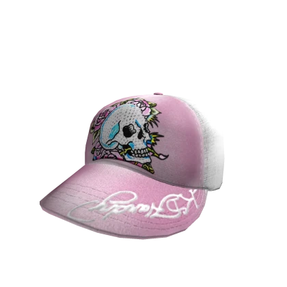 KS Hardy Skull Y2K Pink Trucker Cap Ed