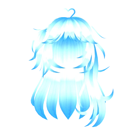 Glowing Blue Anime Long Hair