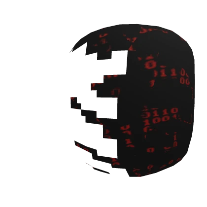 [ANIMATED] GLITCHED HALF HEAD RED BINARY