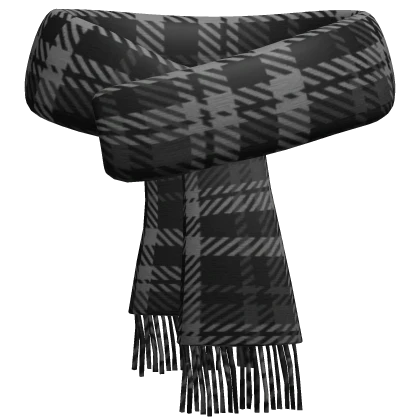 Black Plaid Scarf