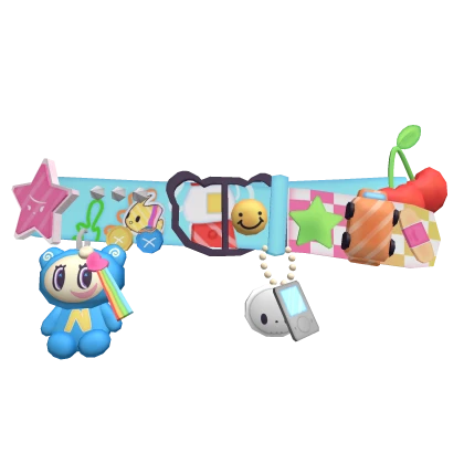 harajuku decora colourful star stud belt