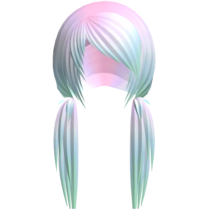 pastel scene emo long low pigtails