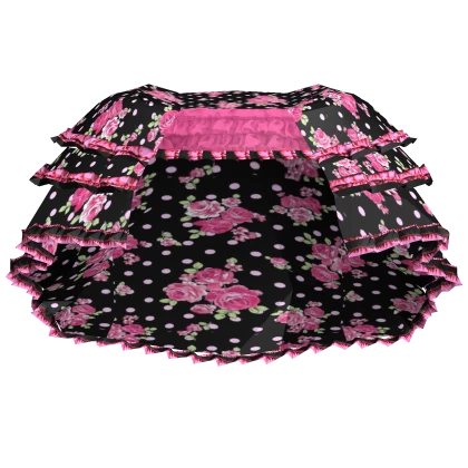 ♡ gyaru polka dot layered bustle skirt w/ ruffles