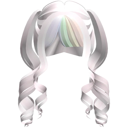 ♡ : free babydoll curly hair with rainbow bangs 