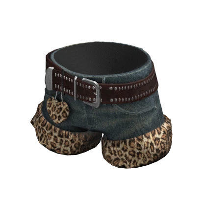Y2K Fur Heart Shorts