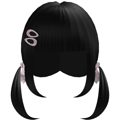 ♡ : cutie pie mini pigtails & clips light black