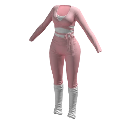 Yoga Outfit Pink Gym Pilates Set Tight Top Pants