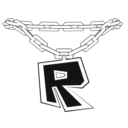 White and Black Retro Roblox Chain