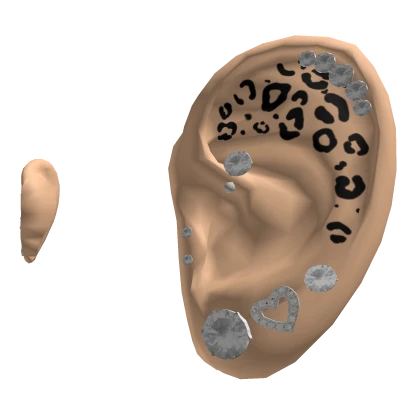 Leopard print tatted earring set /w ears 3