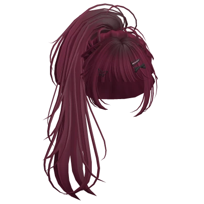 Berry Cute Ponytail With Clips