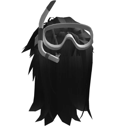 Black Anime Hair with Summer Snorkel