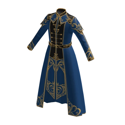 Blue and gold royal prince coat