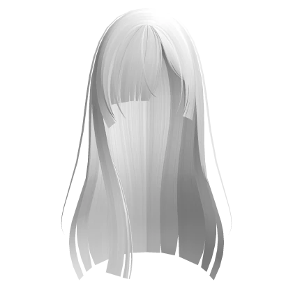 Asymmetrical Anime Hime Hair in White