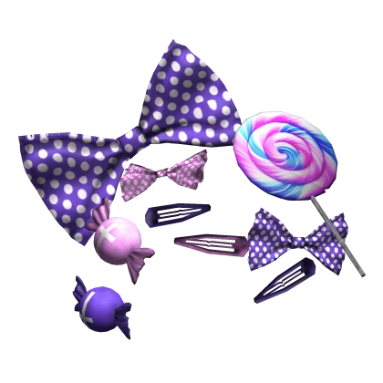Scene Decora Candy Bows (Purple/Black)
