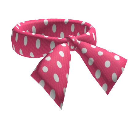 ♡ cute hot pink igari polka dot neck scarf 