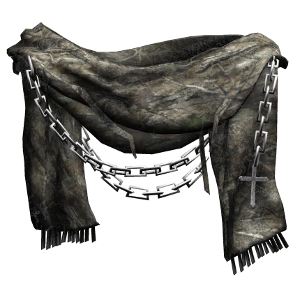 Grunge Forest Camo Distressed Neck Scarf