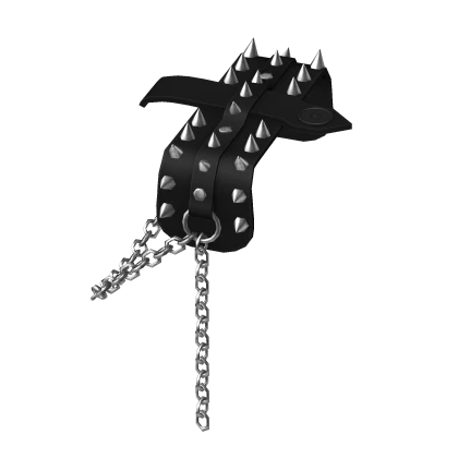 Studded Spiked Chained Shoulder Epaulette - Right