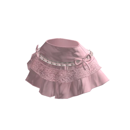 Victoria Set - Velvet Ruffled Skirt Bows | Pink