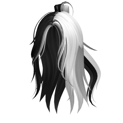 Manga Imperial Messy with Ponytail (Black & White)