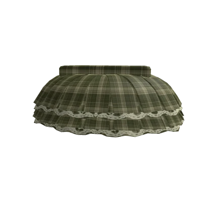 Cottage cute igari olive green plaid skirt 3.0