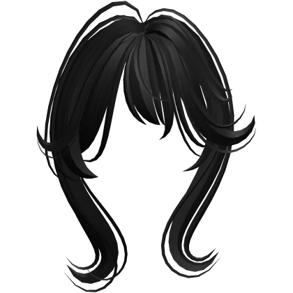 Messy Long Punk Anime Bangs (Black)
