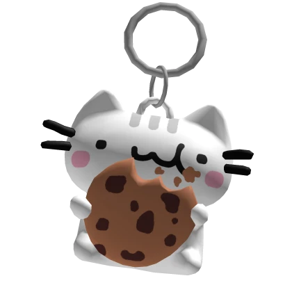 Silly Cat w/ Cookie Keychain