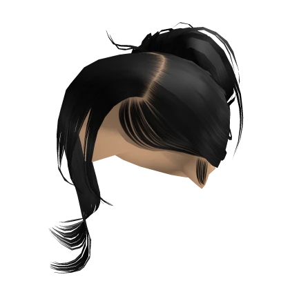 Side Bangs W/ Bun [Black]