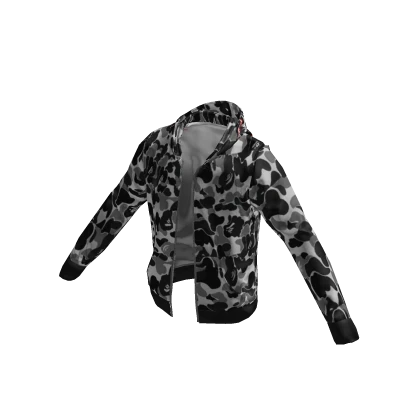 Camo Shark Zip Hoodie