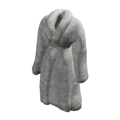 Designer Snatched Oversize Fur Coat (White)