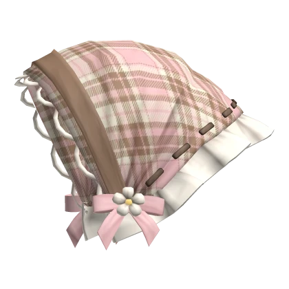neapolitan plaid igari ruffled headscarf