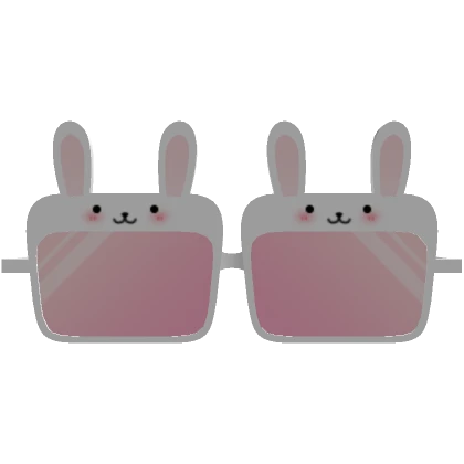 Cutie White Bunny Glasses