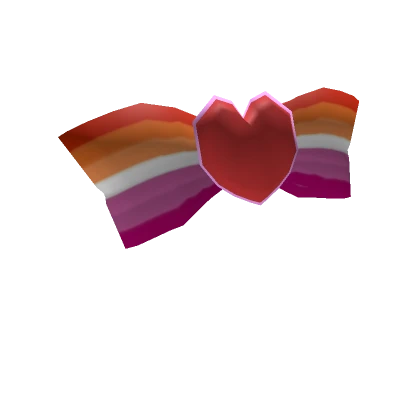 Pride Heart Bow (Lesbian)