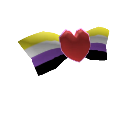 Pride Heart Bow (Non-Binary)