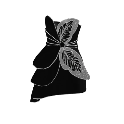 ♾️ Black and white summer butterfly dress